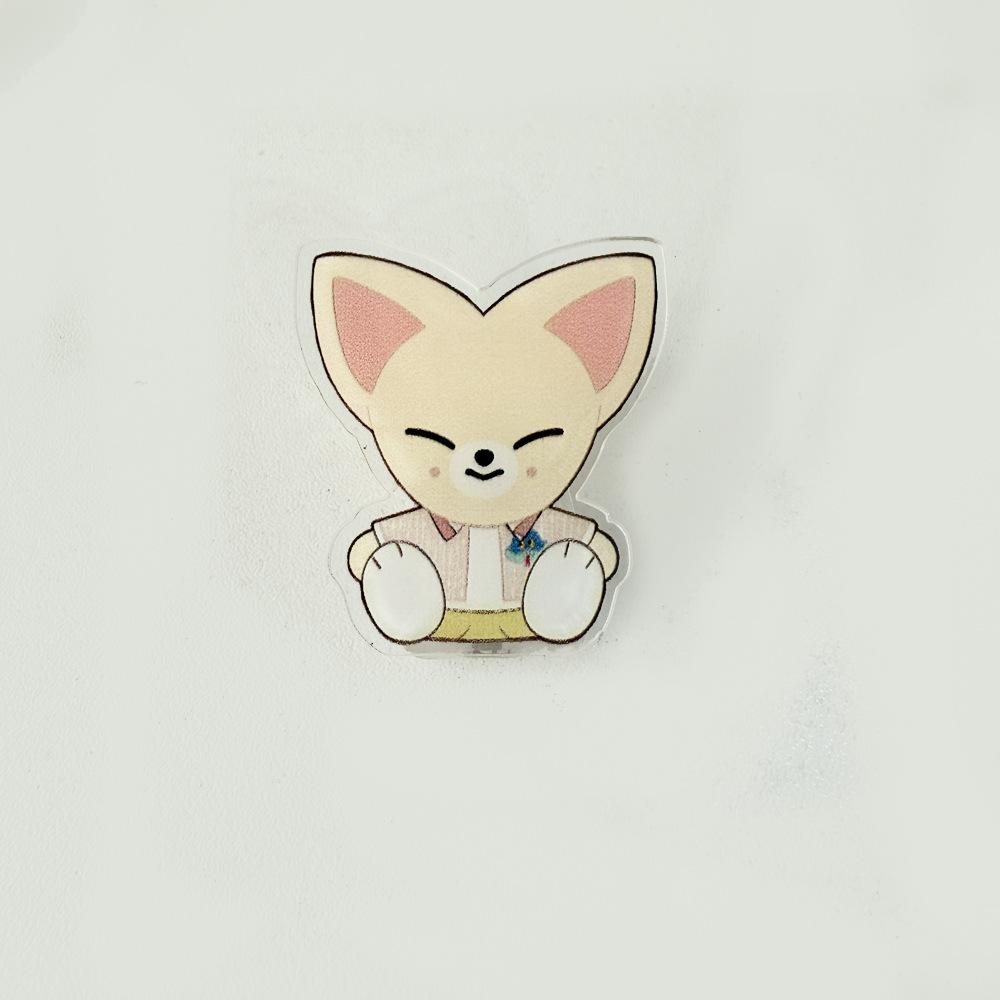 New Straykids Cartoon Acrylic Brooch Skzoo Peripheral Huang Xuanchen, Li Longfu, Han Zhicheng Acrylic Brooch Pin Xz-37