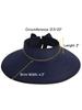 Women Wide Brim Roll Up Sun Visor Hat UV Protection Packable Ponytail Beach Straw Hat