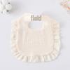 Ruffle Baby Drool Bibs: Pure Cotton Printed Lace Bibs