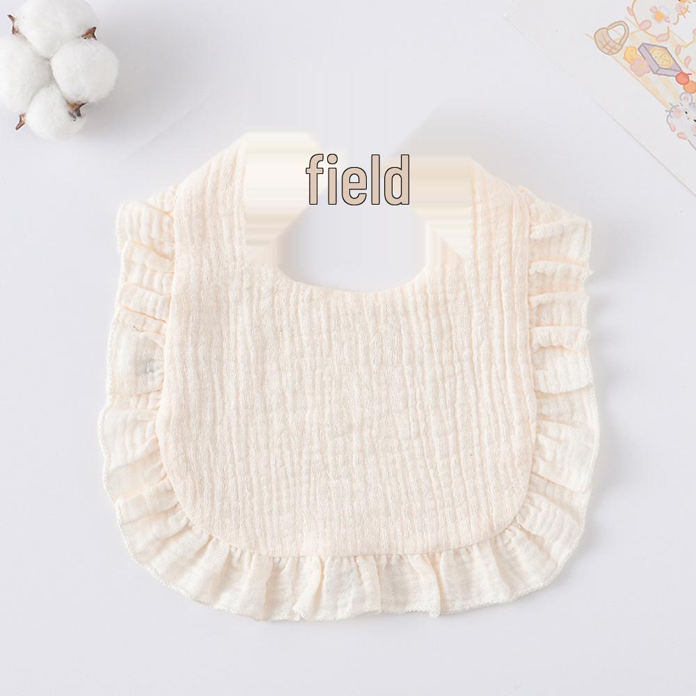 Ruffle Baby Drool Bibs: Pure Cotton Printed Lace Bibs