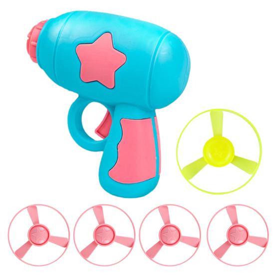 Leuchtende Flugscheiben-Werfer Spielzeug Outdoor Garten Hinterhof Rasen Park Kleinkinder Jungen Mädchen Bambuslibelle Flugscheibe Katapult Werfer Spiel