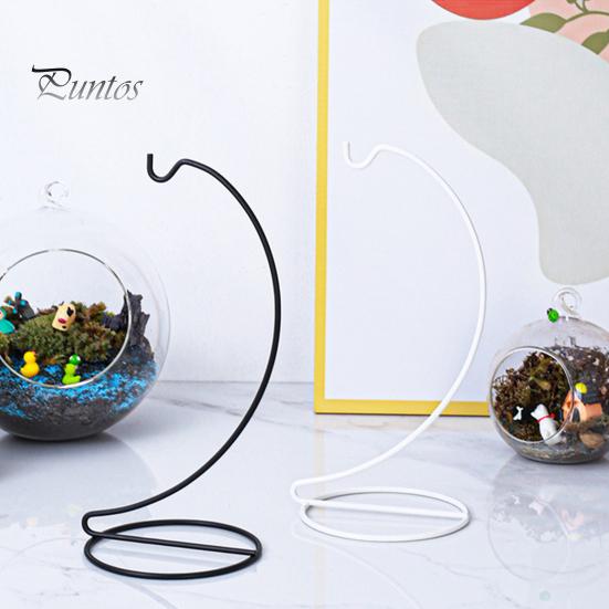 Moderner Minimalistischer Ständer Ornamenthalter für Glaskugeln Spiraldesign mit Stabiler Eisenbasis Gestell Luftpflanzen Terrarium Hexenkugel Hochzeit Zuhause