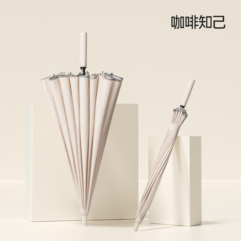 New Japanese and Korean 24-bone umbrella, enlarged and reinforced long-handled umbrella, large automatic rainstorm special wind-resistant double