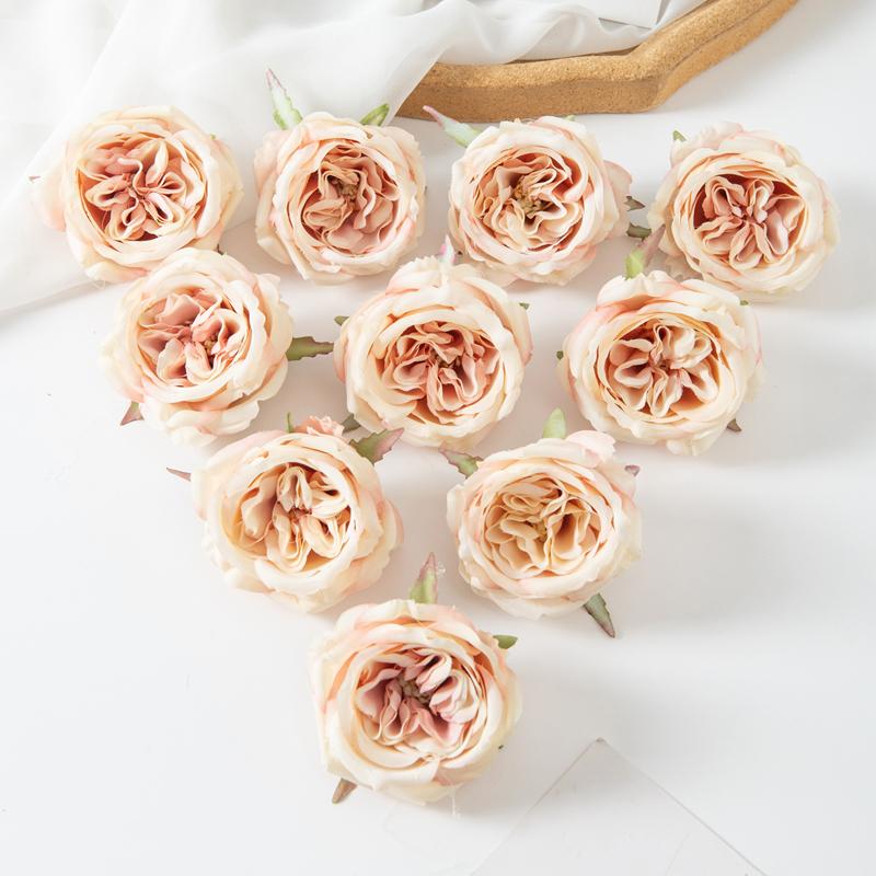 

10/20Pcs Silk Peony Artificial Flowers Wall Home Room Party Wedding Decor Accessories Outdoor Garden Festival Wreath Scrapbook 10PCS бежевый