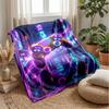 Cyberpunk Game Controller Blanket Personalized Name Flannel Blanket Soft Cozy Plush Throw for Sofa Bed Lightweight Home Decor
