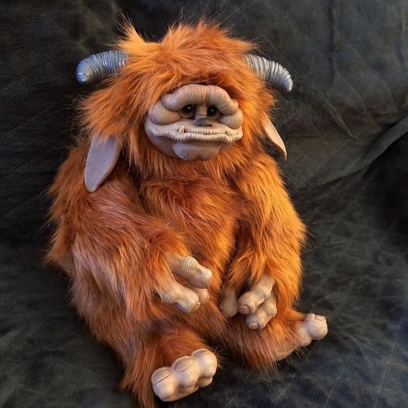 Labyrinth Ludo Animal Plush Large Mouth Creature Toy Halloween Horror Ornament