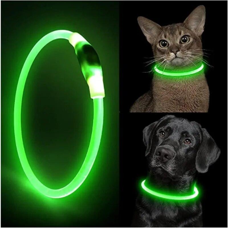 LED-Hundehalsband, leuchtendes USB-Hundehalsband für Katzen, 3 Modi, LED-Licht, leuchtendes Verlustpräventions-LED-Halsband für Hunde, Haustier-Hundezubehör