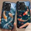 Chinesischer Windfisch Für Xiaomi Redmi 13C Note13 12 Pro Plus 5G Note 9 13T Pro POCO X6 F5 F6 Schwarze Handyhülle aus gehärtetem Glas