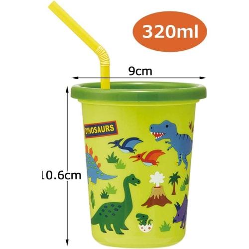 Skater 3 Tumblers with Straw Dinosaur Made in Japan 320ml SIH3ST