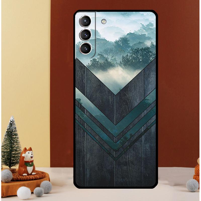 Forest Geometry Wood Nature Case For Samsung Galaxy S25 S26 Ultra S21 S22 S20 S23 S24 Ultra S10 Plus S25 FE Cover Funda