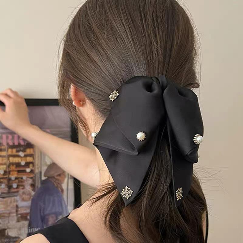 1Pc Chiffon Floral Sweet Half-tied Hairpin Bridal Headdress for Wedding Banquet Holiday Party Decoration