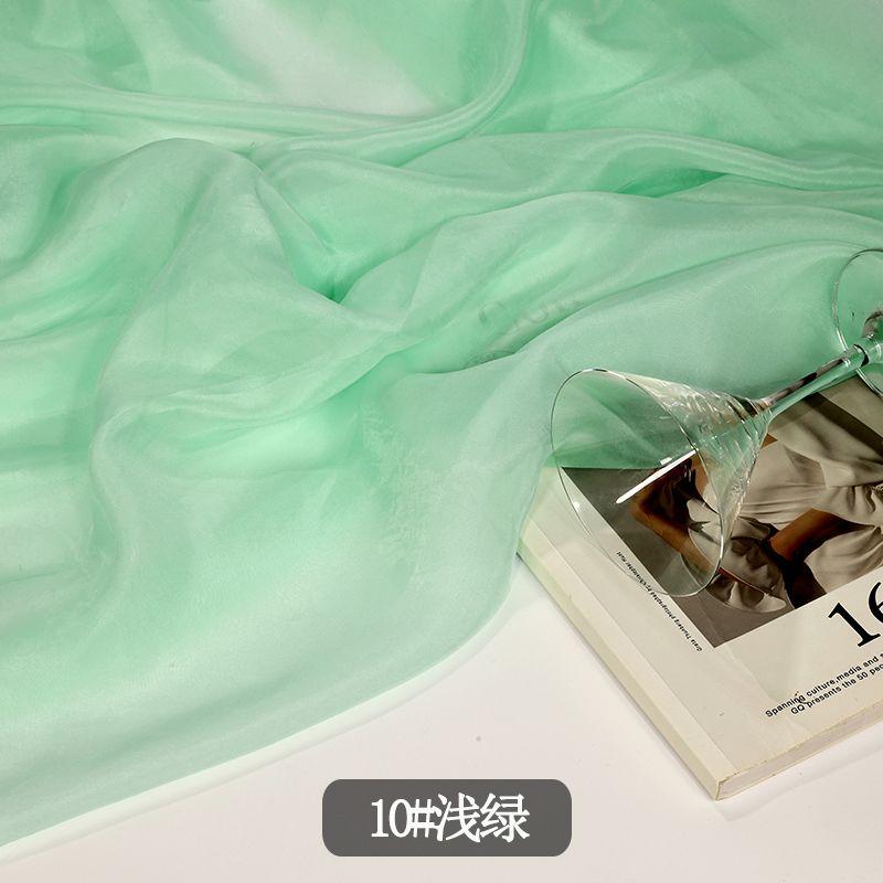 Skin-friendly Organza Fabric Per Meter for Clothes Skirts Dresses DIY Sewing Summer Translucent Soft Cloth Needlework Thin Plain