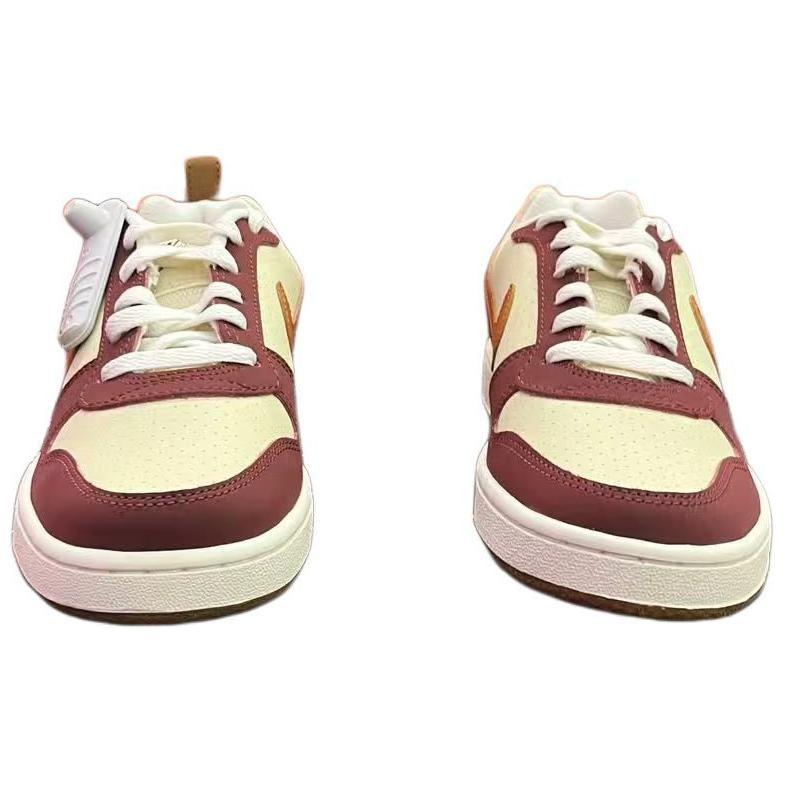 Nike Court Borough Slip Resistant Abrasion Resistant Low top Skateboard Shoes Women's Yellow Red IB4695-221