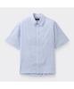 Keoseuuteommellou Blue Relaxed Stripe Pleats Half Shirt Cwsam26301Bux