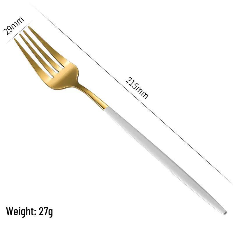 Gold Spray 410 Stainless Steel Cutlery Set (4-Piece) - Steak Knife, Fork, Spoon & Teaspoon - Ideal for Gift-Giving