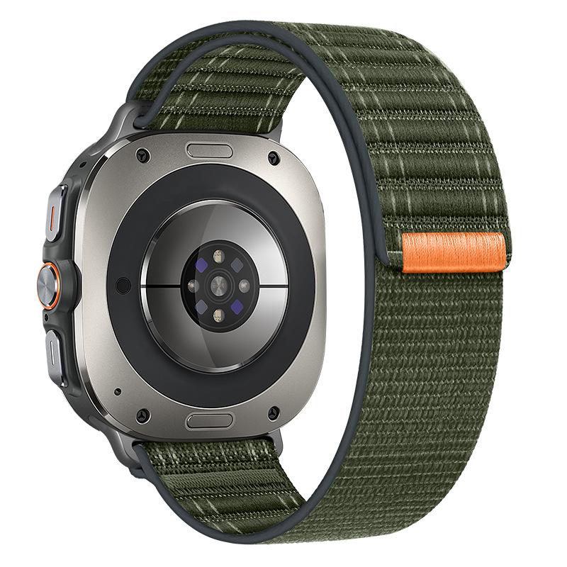 Nylon Loop Strap For Samsung Galaxy Watch Ultra 47mm Official Wave Pattern Fabric Bracelet Wristband Galaxy Watch 8 Ultra Correa