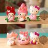 6pcs/set Hello Kitty Figure Mini Cartoon KT Cat Toy PVC Hello Kitty Doll Anime Cosplay Cake Decoration Children’s Birthday Gifts