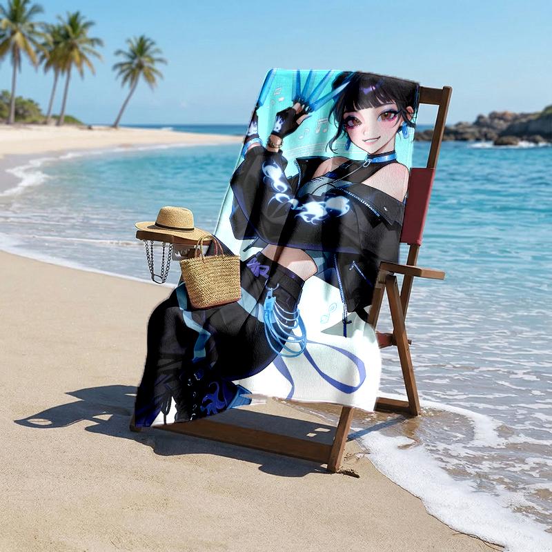 Kpop Hunter Fashion Beach Towel: Ideal for Summer Adventures Soft, absorbent and quick drying suitable for swimming and bathing