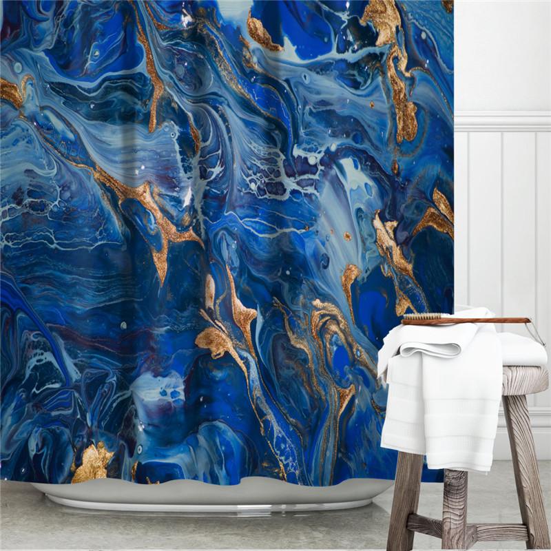 

3D Grey Geometric Stone Shower Curtains Fabric Waterproof Bathroom Curtain Renew Home Hotel Decorative Curtains Blackout Screen W60H190(CM)-1 Pcs