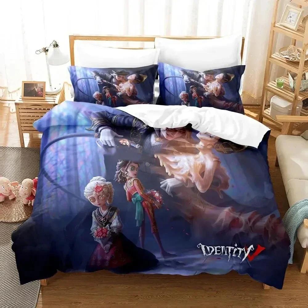 Top 3D Anime Game Identity V Bedding Set Printed Bed Set With Pillowcase Bed Duvet Cover Soft Queen King Size Bedclothes Home
