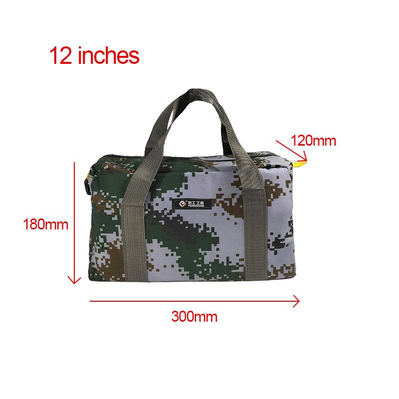 

Сумка электрика из утолщенного камуфляжного холста 12/14/16/18 дюймов, сумка для инструментов большой емкости, водонепроницаемая сумка для инструментов из органического силикона