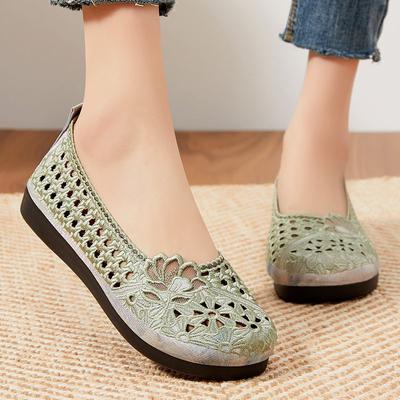 Women's Shoes Soft Soles Are Not Tired of Feet, New Summer Old Beijing Cloth Shoes, Women's Mother Shoes, One Pedal Embroidered Shoes, Hanfu Shoes
