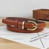 Thin Womens Vintage Waistband For Jeans With Slim Width And Classic Buckle Pin