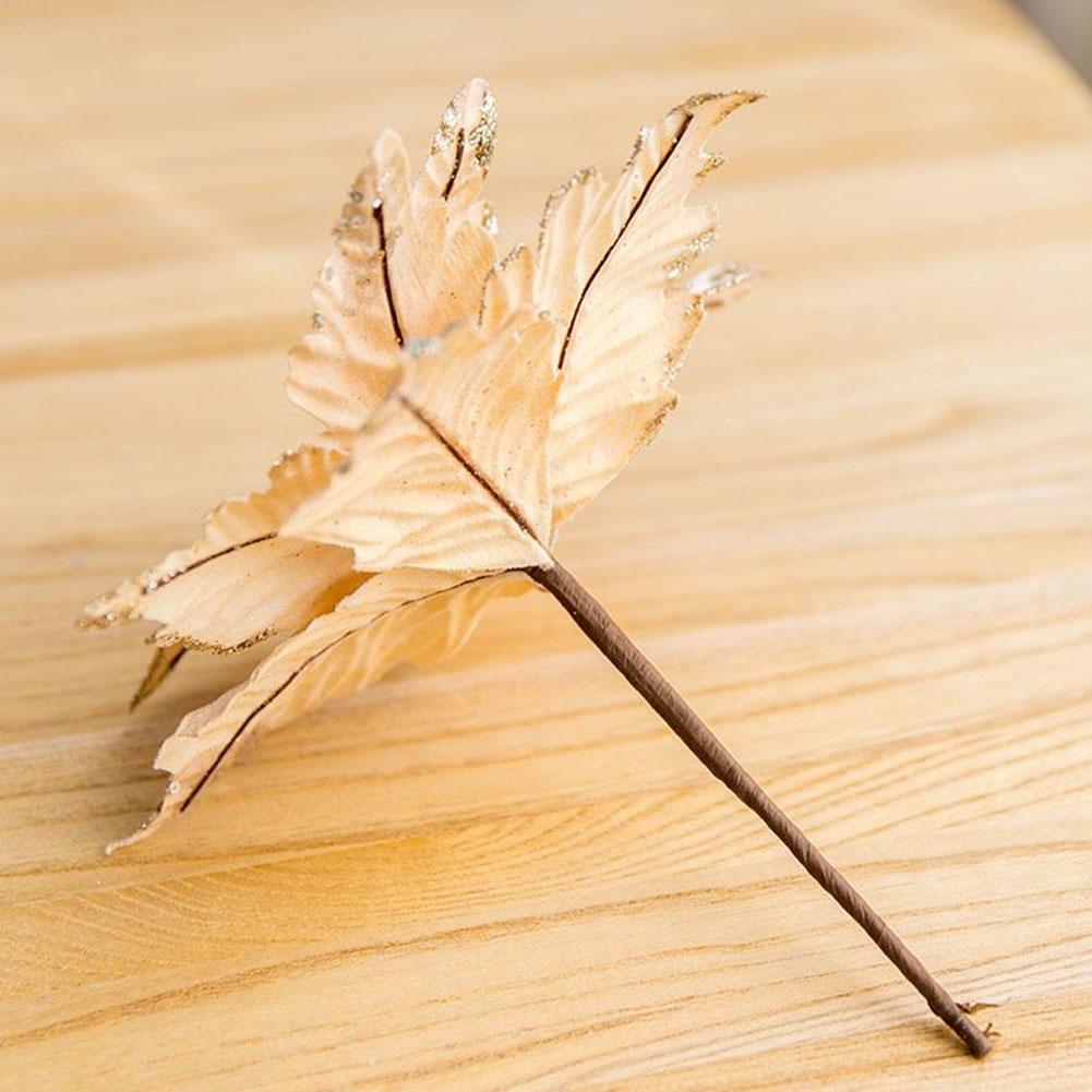 Beautifully Crafted Poinsettia Glitter Artificial Flowers for Christmas Tree