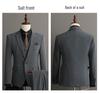 Men's Striped Slim Fit Plus Size Business Casual Suit Set SJT9961-P285