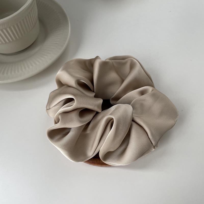 Luxury Satin Hair Tie: High-End French Design, Korean Leather Style
