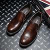 Handmade Leather Mens Oxford Shoes Casual Comfortable Male Loafers Slip On Business Shoes Hot Sale Genuine Leather Walking Flats