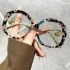 Anti Blue Light Elegant Pearl Reading Glasses Women 2025 Retro Big Frame Eyeglasses Flower Round Transparent Glasses