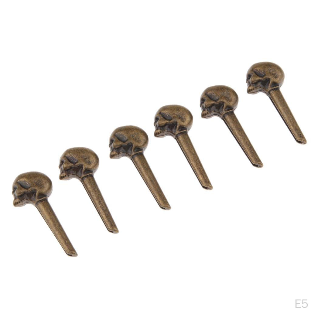6 Pieces Skull Decor for Guitar