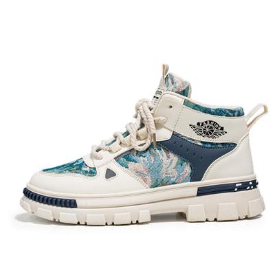 Mannen Schoenen Herfst Nieuwe Platte Ademende Mode Lace Up Sneakers Mannelijke Comfort Hoge Top Sport Outdoor Werklaarzen Zapatillas Hombre