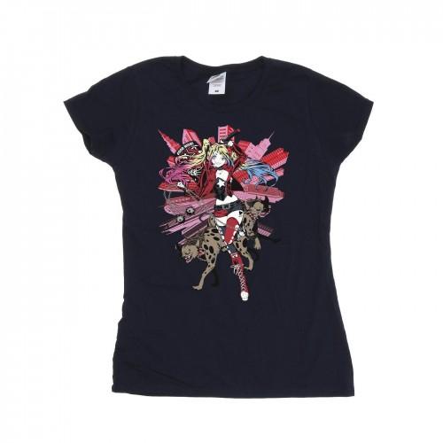 

DC Comics Womens/Ladies Harley Quinn Hyenas Cotton T-Shirt білий