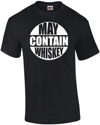 Kann Whiskey enthalten - Trink-T-Shirt