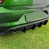 Dla Volkswagen Polo MK6 GTI 2017 do 2021 ABS Hatchback Zestawy Karoserii Splitter Spoiler Czarny Tuning 4 Płetwy Dyfuzor Tylnego Zderzaka Samochodu