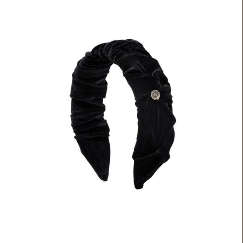 Brown Hat [headband] Black - Velvet