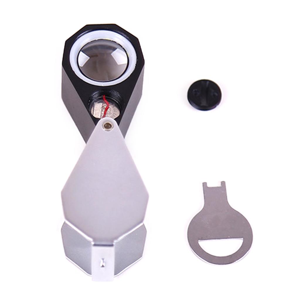 10X 21mm LED Light IlluminatedEye LoupePocket Jewellery- Magnifier- Portable Foldable Magnifying Glass with Lights Gift