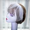 Birdcage Veil Wedding Hair Accessory With Beadwork Peal and Hair Comb Tulle Face Cover Veil For Bride PhotoShoots