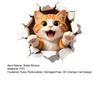 Adhesive Toilet Sticker Waterproof 3D Orange Cat Wall Decal No Glue Residue Decorative Sticker