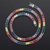 Hip Hop Bracelet with 4mm Tennis Chain Micro-Inset Square Zircon Trendy Cute Design Made Copper Hipster Jewelry