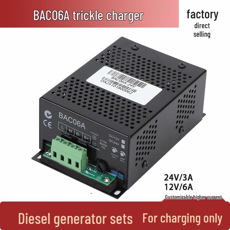 24V Intelligent Float Charger for Diesel Generator Storage Batteries BAC06A 24V Model