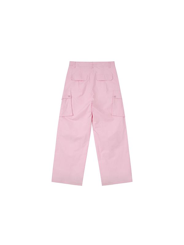 KIRSH Knee Tuck Wide Fit Cargo Pants [Pink]
