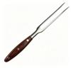 Long Handle Stainless Steel Fork Redwood Handle Meat Turner Fork  Backyard Party