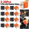 20-2Pcs Fix Motorcycle Flasher High Power DV 12V Relay Adjustable Motorbike Flasher Multiple Protection LED Turn Indicator
