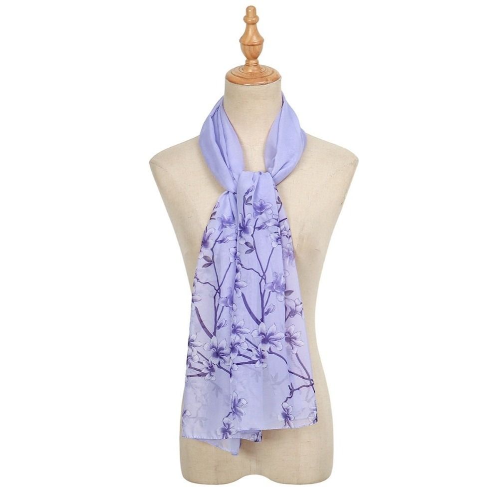 Long Sunscreen Shawl Floral Print Shawl Silk New Beach Scarves Spring