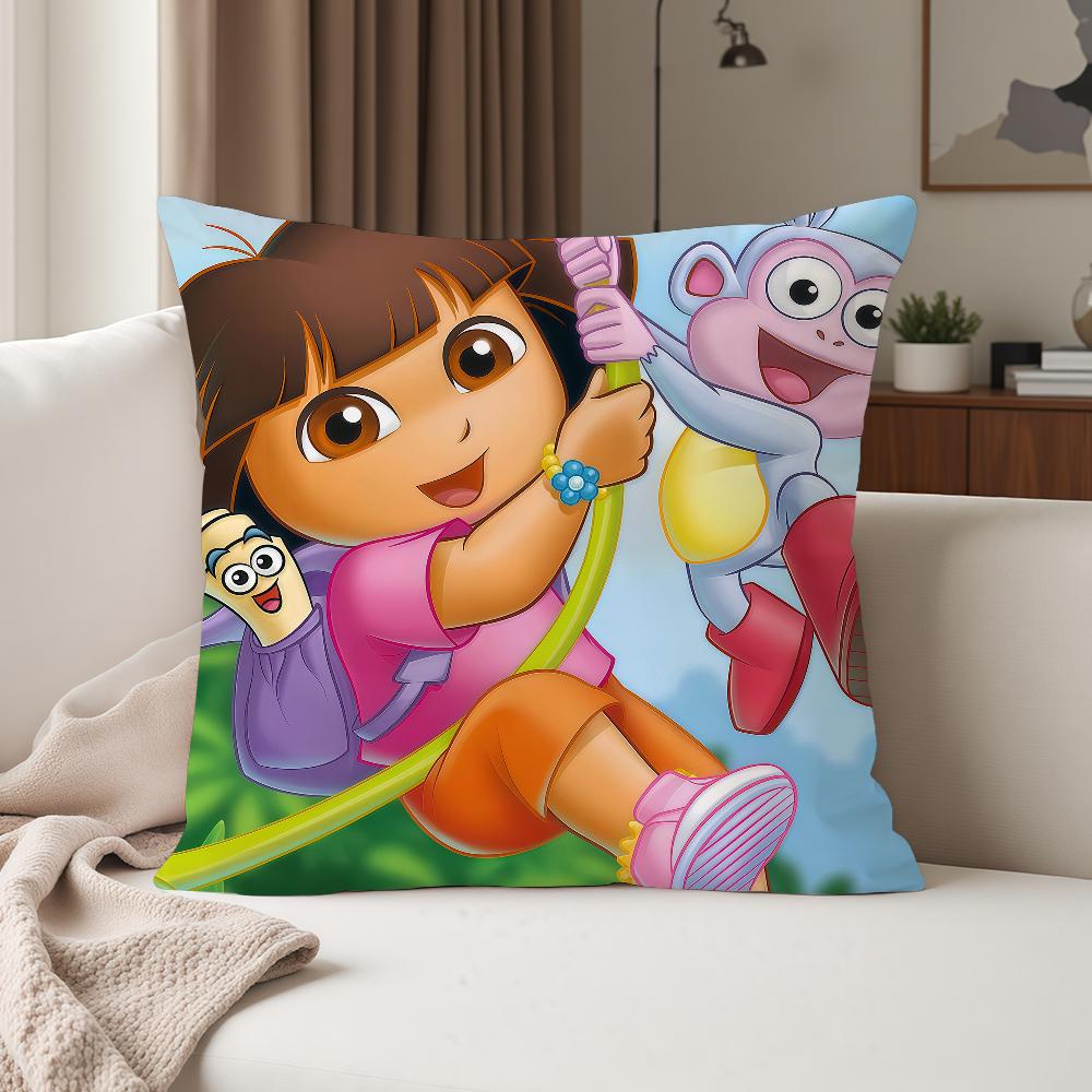 Cartoon DDora The EExplorer Adventure Pillow Case Suitable For Bedrooms Living Rooms Cars Home Decoration