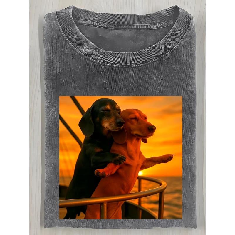 

European sizes A Trendy Graphic Print T-shirt, High-quality Pure Vintage Fashion Brand T-shirt, Men s T-shirt, a Popular Casual Attire T-shirt S