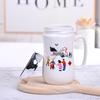 Qi Tai Ceramic Mirror Mugs with Lids